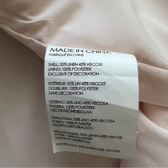 Club Monaco Light Pink Linen Blend Wrap Around Dress.  Size 8 - Picture 10 of 16